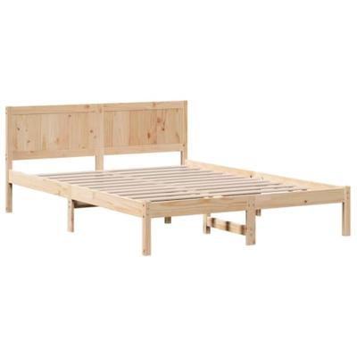 Bedframe Bruin 150 x 200 cm Massief grenenhout