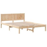 Bedframe Bruin 150 x 200 cm Massief grenenhout - thumbnail