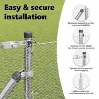 VidaXL Afrasteringspaal zilver 10 x 1,2 m (13 mm gaas) staal - thumbnail