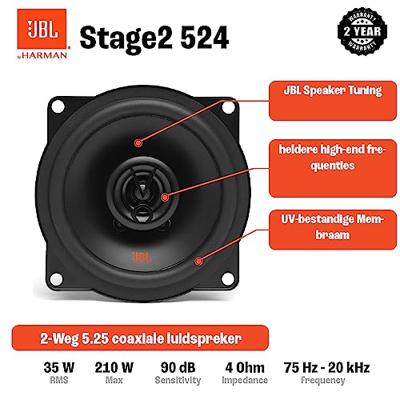 JBL Stage2 524 - 13 cm. 2-weg Coaxiale Autospeakerset JBL Stage2 524 - 13 cm. 2-weg Coaxiale Autospeakerset