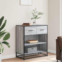 Dressoir 68x35x76 cm bewerkt hout grijs sonoma eikenkleurig - thumbnail