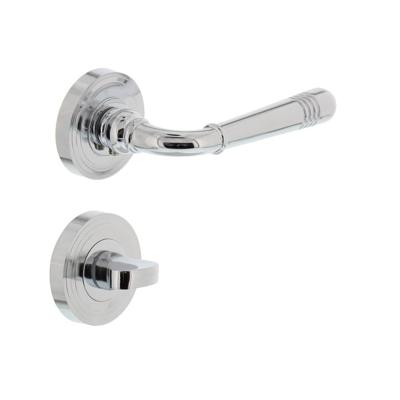 Intersteel Deurkruk Helena op rozet met toilet-/badkamersluiting - chroom
