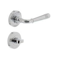 Deurkruk 1725 Emily op rond rozet 7mm nokken met WC8mm chroom - thumbnail