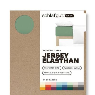Schlafgut Schlafgut EASY Jersey Elasthan Hoeslaken L - 140x200 - 160x220 665 Green Mid
