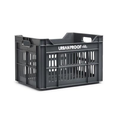 Urbanproof Fietskrat recycled 30 liter polypropyleen asgrijs