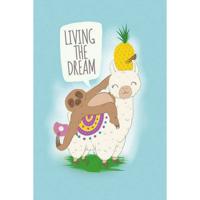 Poster Living the Dream Llama and Sloth 61x91,5cm - thumbnail