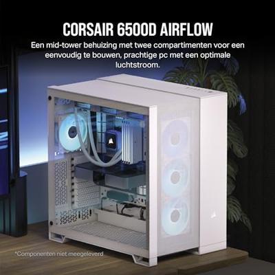Corsair 6500D AIRFLOW Midi-tower PC-behuizing Wit Zijvenster