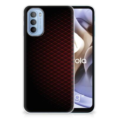 Motorola Moto G31 | G41 | TPU bumper | Geruit Rood