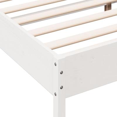 Bedframe zonder matras massief grenenhout wit 200x200 cm