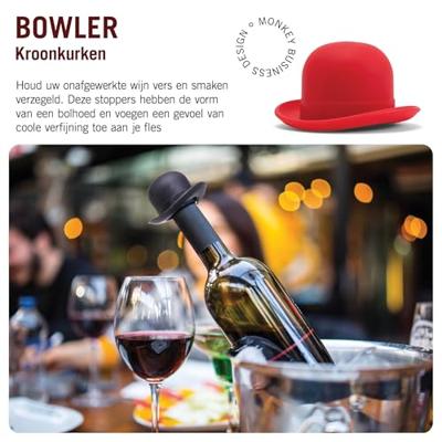 Apenkool Bowler Flessenstoppen - set van 2 stuks