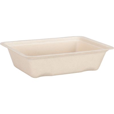 Depa Bak | Bagasse (suikerrietpulp) | A7 | snackbak | 123x93x32mm | naturel | 800 stuks