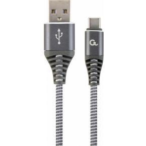 Gembird CC-USB2B-AMCM-1M-WB2 USB-kabel 1,8 m USB 2.0 USB A USB C Grijs, Wit