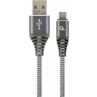 Gembird CC-USB2B-AMCM-1M-WB2 USB-kabel 1,8 m USB 2.0 USB A USB C Grijs, Wit - thumbnail