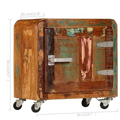 Nachtkastje 50x30x50 cm massief gerecycled hout