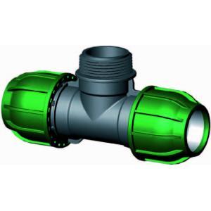 T-stuk 90 graden met buitendraad - buiskoppeling - 32 x 1" x 32 mm