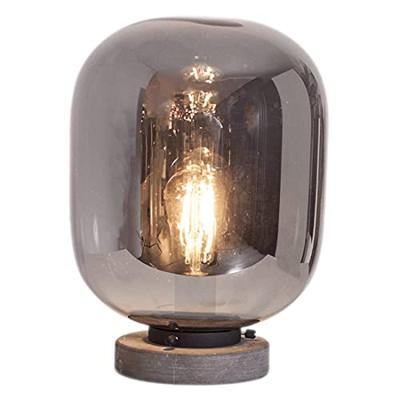 Tafellamp modern &apos;Leola&apos; By Rydens E27 fitting rookglas 31 cm