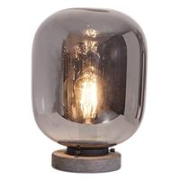 Tafellamp modern &apos;Leola&apos; By Rydens E27 fitting rookglas 31 cm - thumbnail