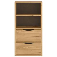 Bijzetkast met lades 40x24x79 cm massief grenenhout - thumbnail