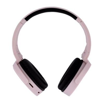 T'NB - Draadloze Bluetooth 5.0-hoofdtelefoon, model Single 2, 8 uur luistertijd, verstelbaar, jackstekker, comfortabel, microfoon en geïntegreerde bedieningselementen, voor sport en training – roze
