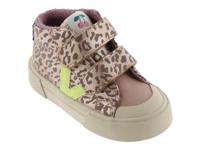 Hoge schoenen met luipaard dierenmotief en klittenbandsluitingen VICTORIA beige - thumbnail