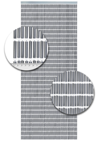 Vliegengordijn Hulzen Zilver Metallic - 100cm x 240cm - thumbnail