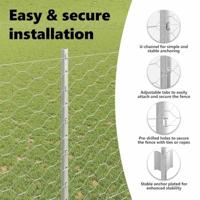 VidaXL Hek met paal zilver 1,5 x 10 m staal - thumbnail