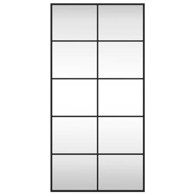 VidaXL Wandspiegel rechthoekig 50x100 cm ijzer zwart