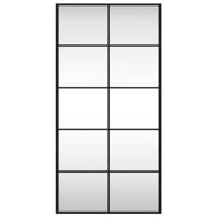 VidaXL Wandspiegel rechthoekig 50x100 cm ijzer zwart - thumbnail