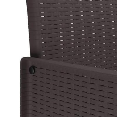 15-delige tuinset met kussens Bruin Poly Rattan