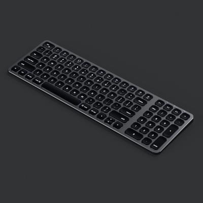 SATECHI Compact Verlicht Bluetooth Toetsenbord - Draadloos Bluetooth 5.0 & Multi-Apparaat Sync - Voor M2/M1 Macbook Pro/Air, M2/ M1 iPad Pro/Air, M2 Mac Mini, iMac M1 (Layout DE Duits)