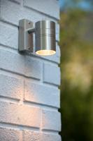 Lucide ARNE-LED - Wandspot / Wandlamp Binnen/Buiten - Ø 6,3 cm - LED - GU10 - 1x5W 2700K - IP44 - Mat chroom - thumbnail