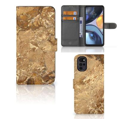 Motorola Moto G22 | Bookcase | Marmer Creme