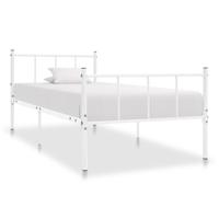 Bedframe metaal wit 90x200 cm - thumbnail