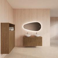 Badmeubelset Gliss Design Hybris Castle Brown 120 cm Met Waskom - thumbnail