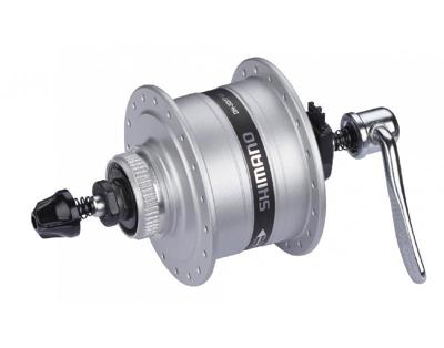 Shimano naafdynamo 32g uitval disc 6v/3 watt dh-3d37-qr zilver