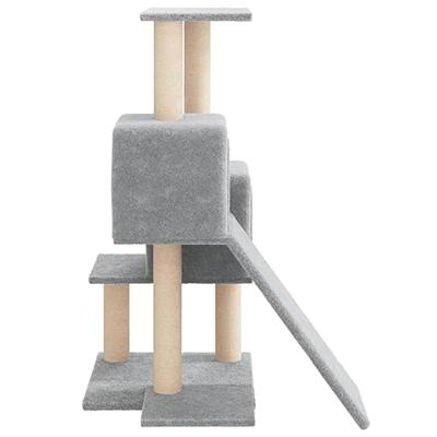 VidaXL Kattenmeubel met sisal krabpalen 82 cm lichtgrijs - thumbnail