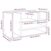VidaXL Bureau organiser 44,5x24x25 cm bewerkt hout gerookt eikenkleur - thumbnail