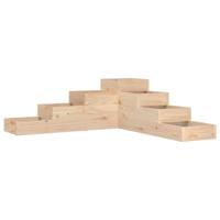 Plantenbak 4-laags 106x104,5x36 cm massief grenenhout - thumbnail