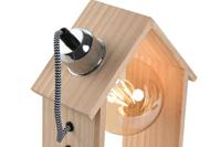 Bureaulamp Home ESPRIT Bruin Zilverkleurig Natuurlijk Hout Pijnboom 50 W 220 V 18 x 10 x 25 cm - thumbnail