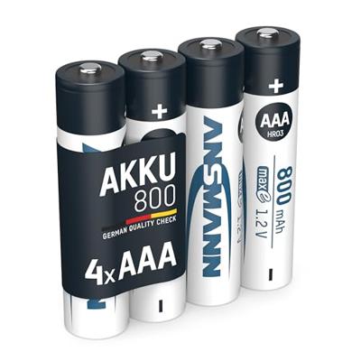 Ansmann Batterijen nimh accu micro aaa 800 mah - 4 stuks - thumbnail