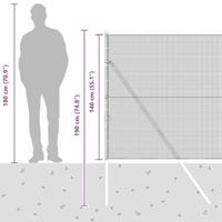 VidaXL Afrasteringspaal grijs 10 x 1,4 m (12 x 12 mm gaas) - thumbnail