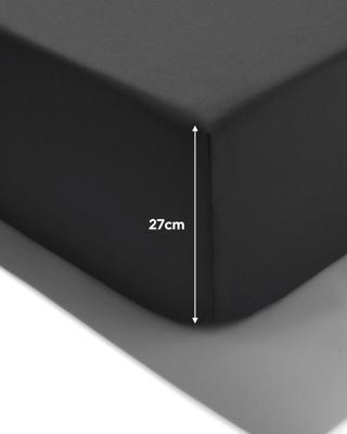 HEMA Hoeslaken 180x200cm jersey donkergrijs (donkergrijs)