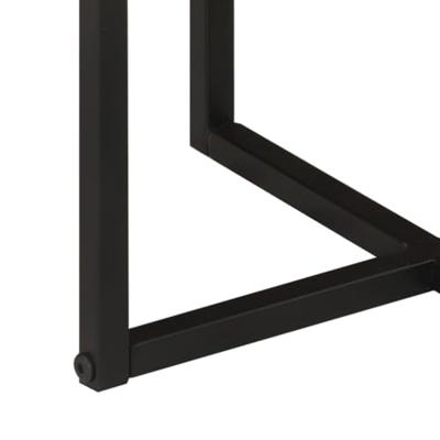 Salontafel 55x55x45 cm massief acaciahout en ijzer