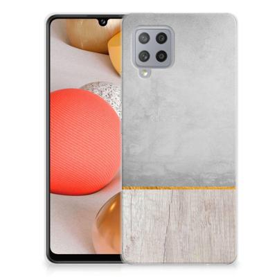 Samsung Galaxy A42 | Bumper Hoesje | Wood Concrete