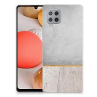 Samsung Galaxy A42 | Bumper Hoesje | Wood Concrete - thumbnail