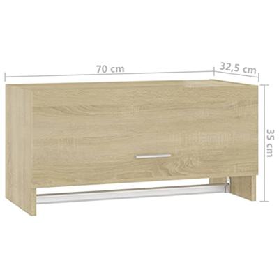 VidaXL Kledingkast 70x32,5x35 cm bewerkt hout sonoma eikenkleurig VidaXL Kledingkast 70x32,5x35 cm bewerkt hout sonoma eikenkleurig