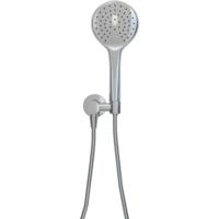 Wiesbaden UniMatch - Handdoucheset met Handdouche - 3 standen - 12cm diamater - Doucheslang en Wandaansluitbocht - Chroom - thumbnail