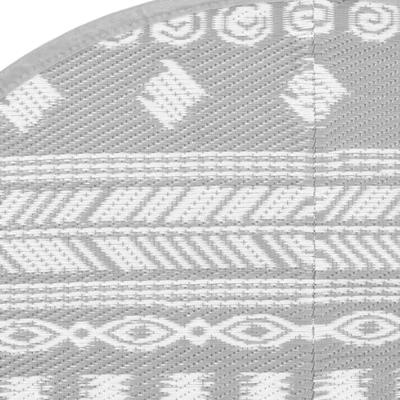 VidaXL Buitenkleed arakil ø160 cm polypropeen grijs VidaXL Buitenkleed arakil ø160 cm polypropeen grijs