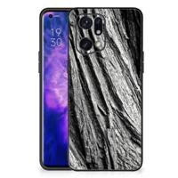 Houten Print Telefoonhoesje OPPO Find X5 Pro Boomschors Grijs - thumbnail