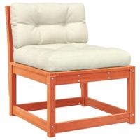 5-delige Loungeset met kussens massief grenenhout wasbruin - thumbnail